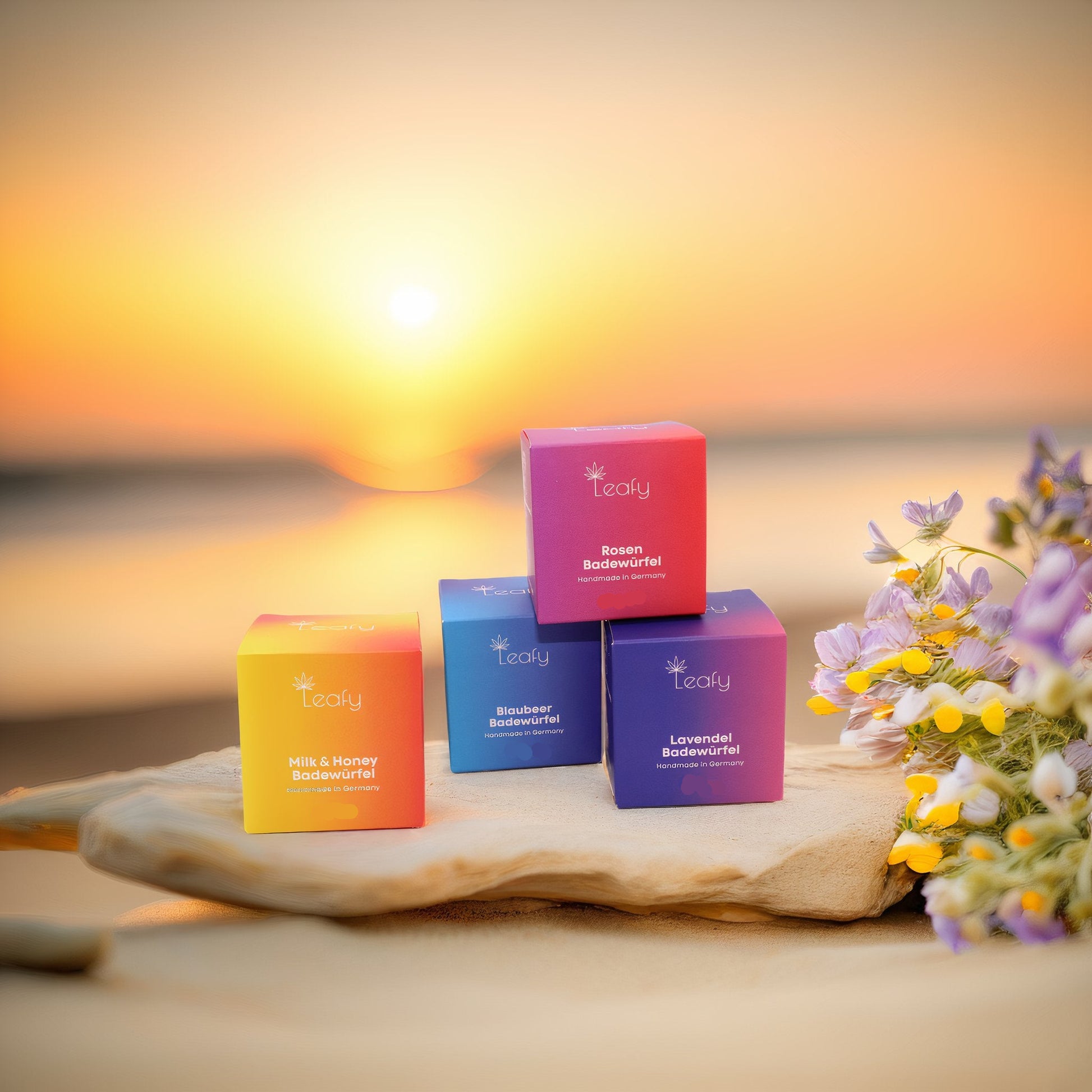 Vegane Badewürfel 4er-Pack für trockene Haut 