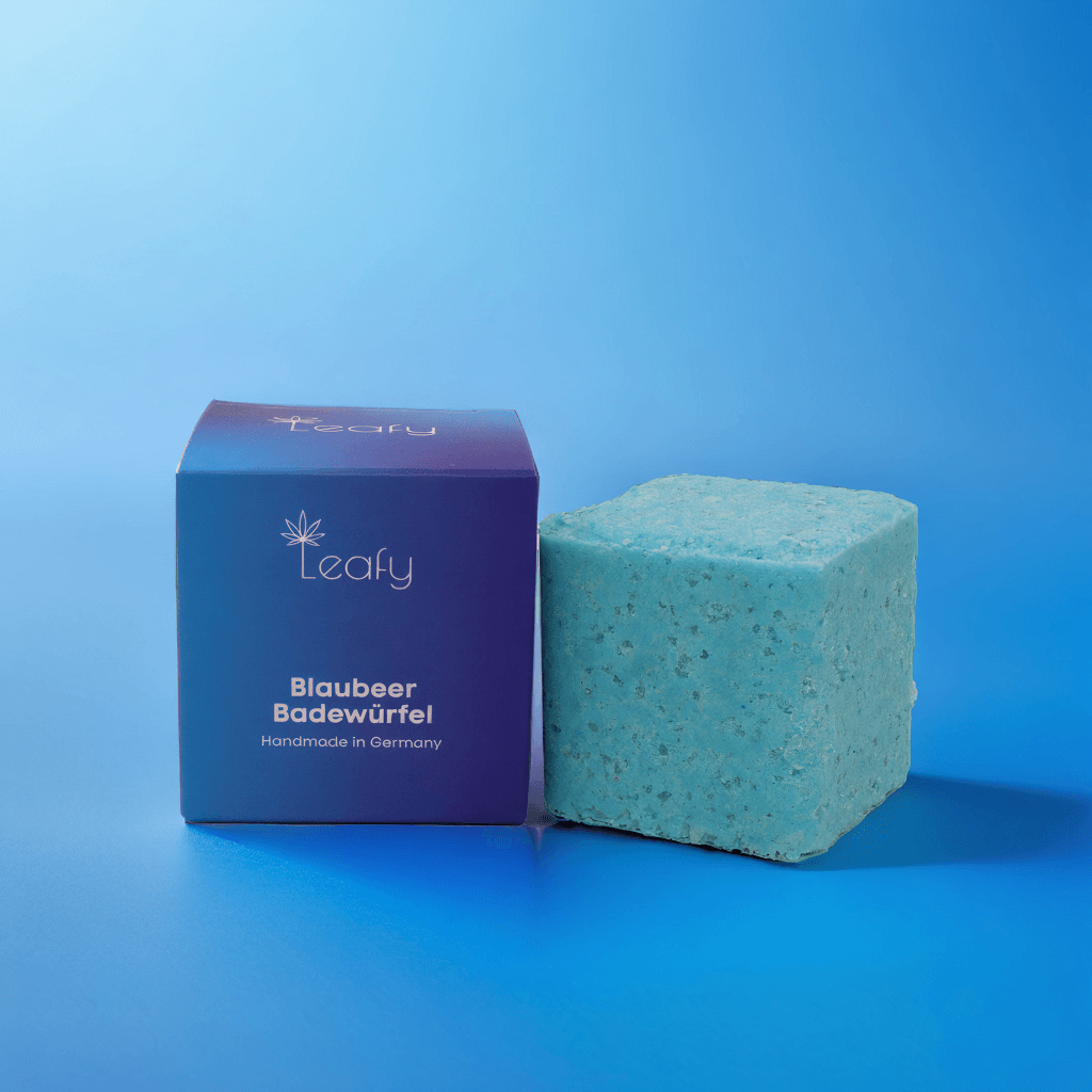 Veganer Blaubeer Badewürfel für trockene Haut und gegen Juckreiz