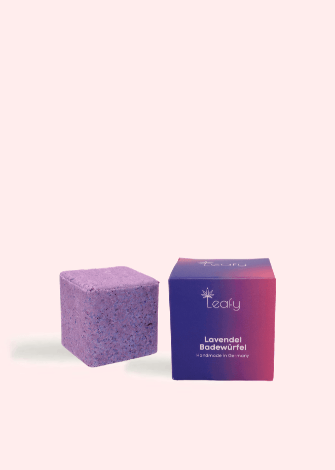 Veganer Lavendel Badewürfel für trockene Haut und gegen Juckreiz