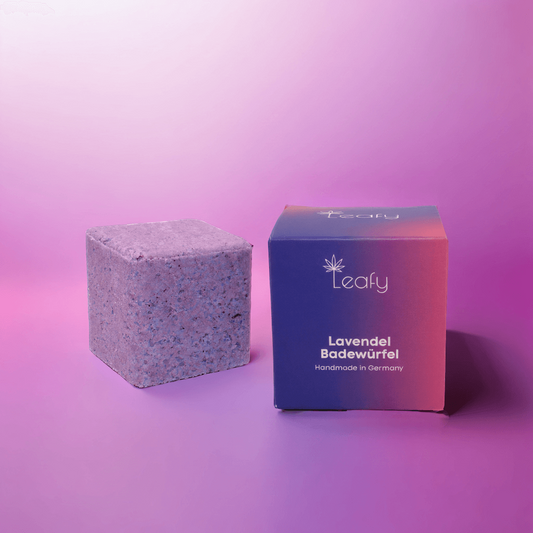 Veganer Lavendel Badewürfel für trockene Haut und gegen Juckreiz