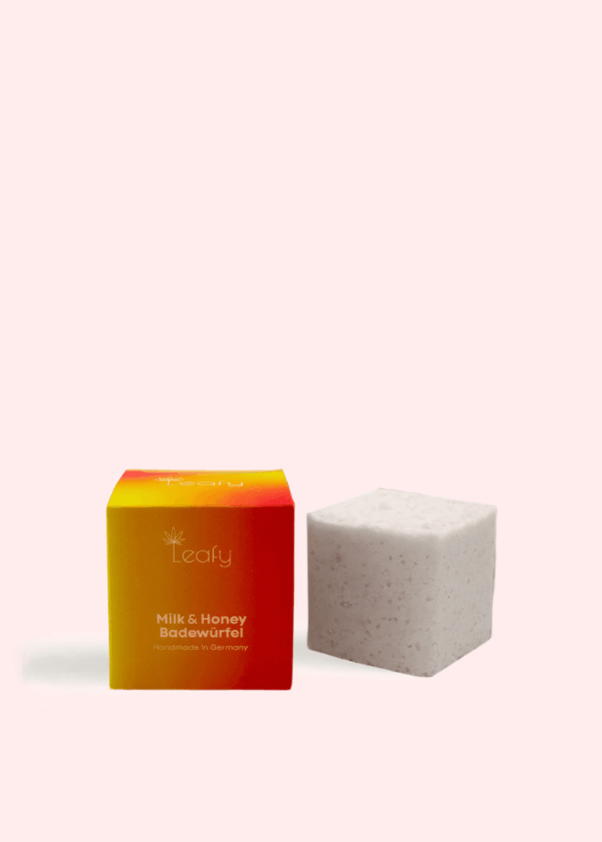 Veganer Milk & Honey Badewürfel für trockene Haut und gegen Juckreiz
