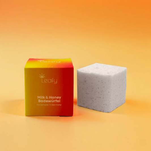 Veganer Milk & Honey Badewürfel für trockene Haut und gegen Juckreiz