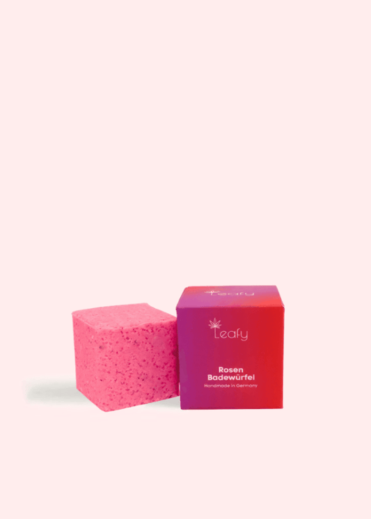 Veganer Rosen Badewürfel für trockene Haut und gegen Juckreiz