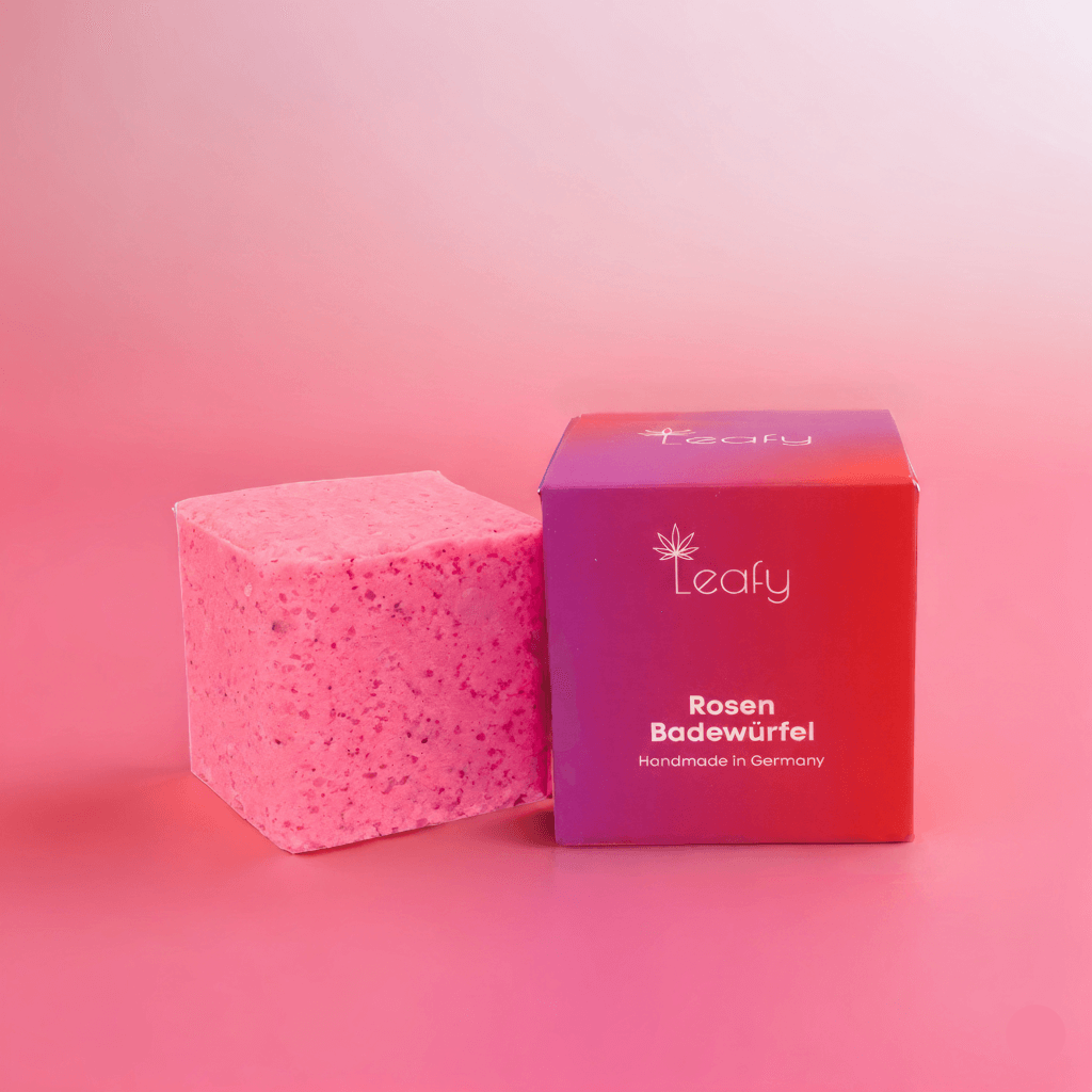Veganer Rosen Badewürfel für trockene Haut und gegen Juckreiz