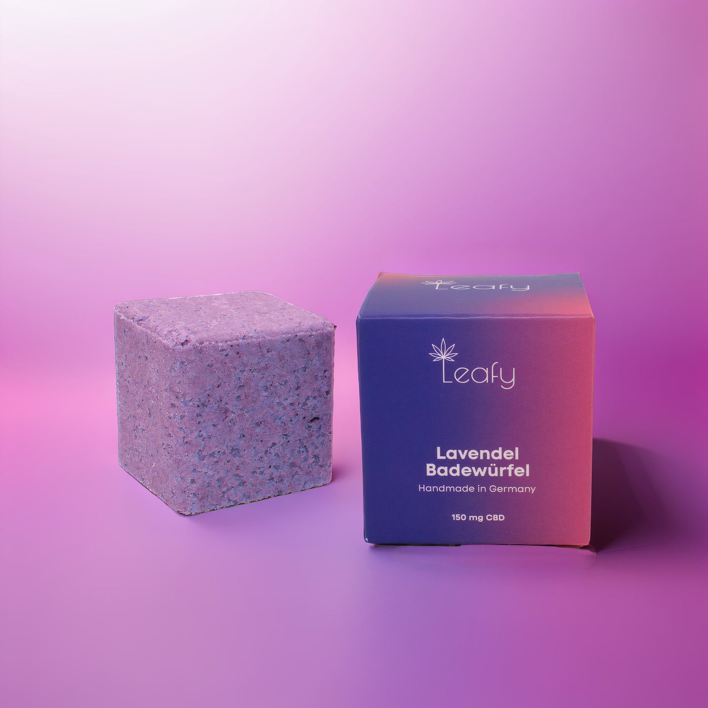 Veganer Lavendel Badewürfel mit CBD für trockene Haut und gegen Juckreiz